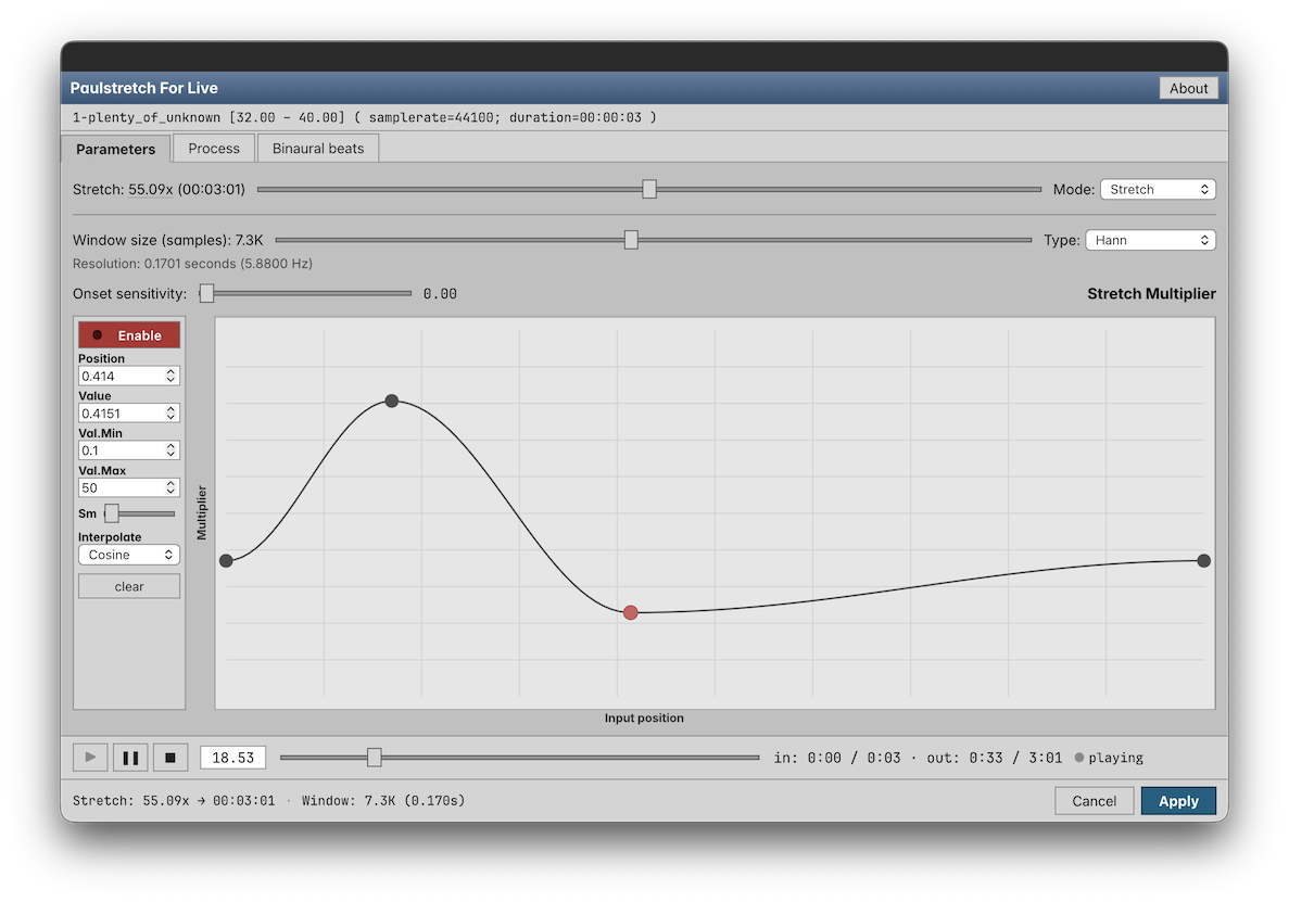 Paulstretch For Live screenshot